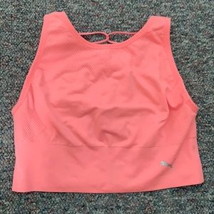 pink puma cropped tank top/bra